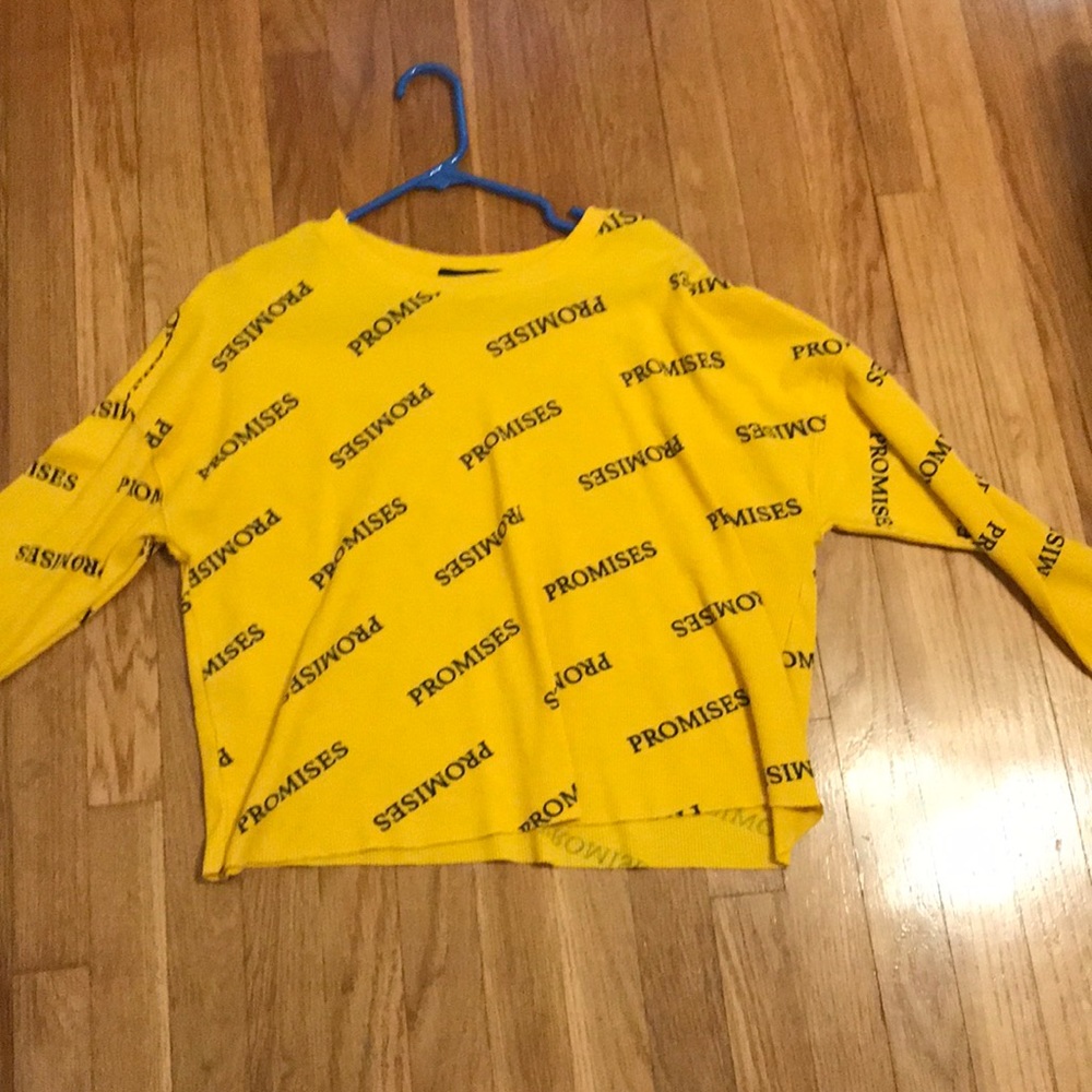 mustard yellow and black, lightweight long sleeve